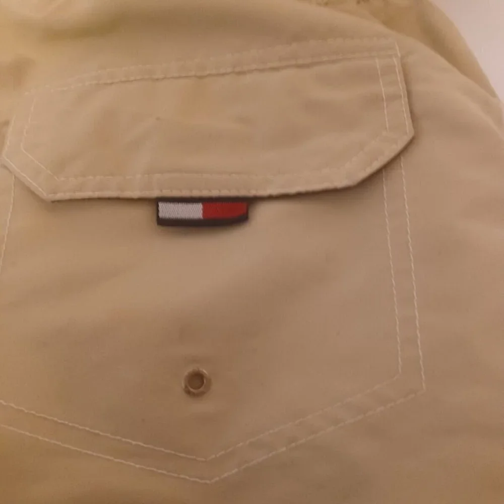 Tommy Hilfiger Swim Shorts Mens Large Tan Drawstring Hilfiger‎ Original Swimwear